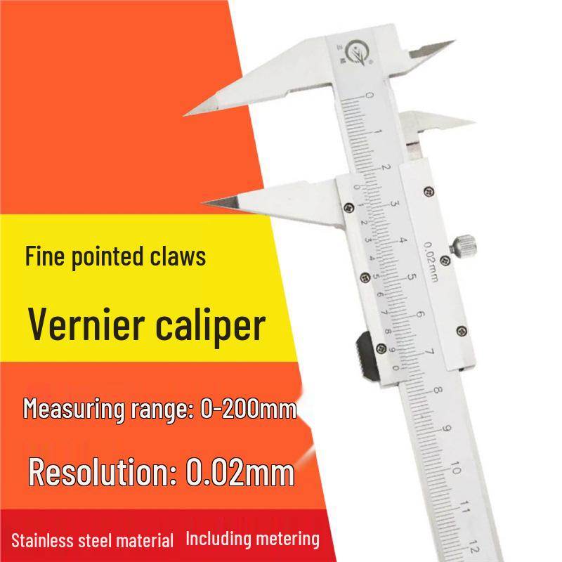 Stainless Steel 0-150mm Fine Point Digital Vernier Caliper with Small Head
