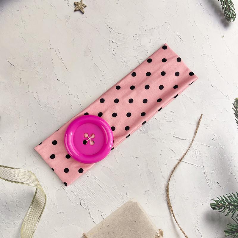 Y2K Retro Boho Breeze Wind Dot Stretch Women's Hairbands Korean Ins Fashion Wide Headbands Yoga Sports Dating Hair Accessories