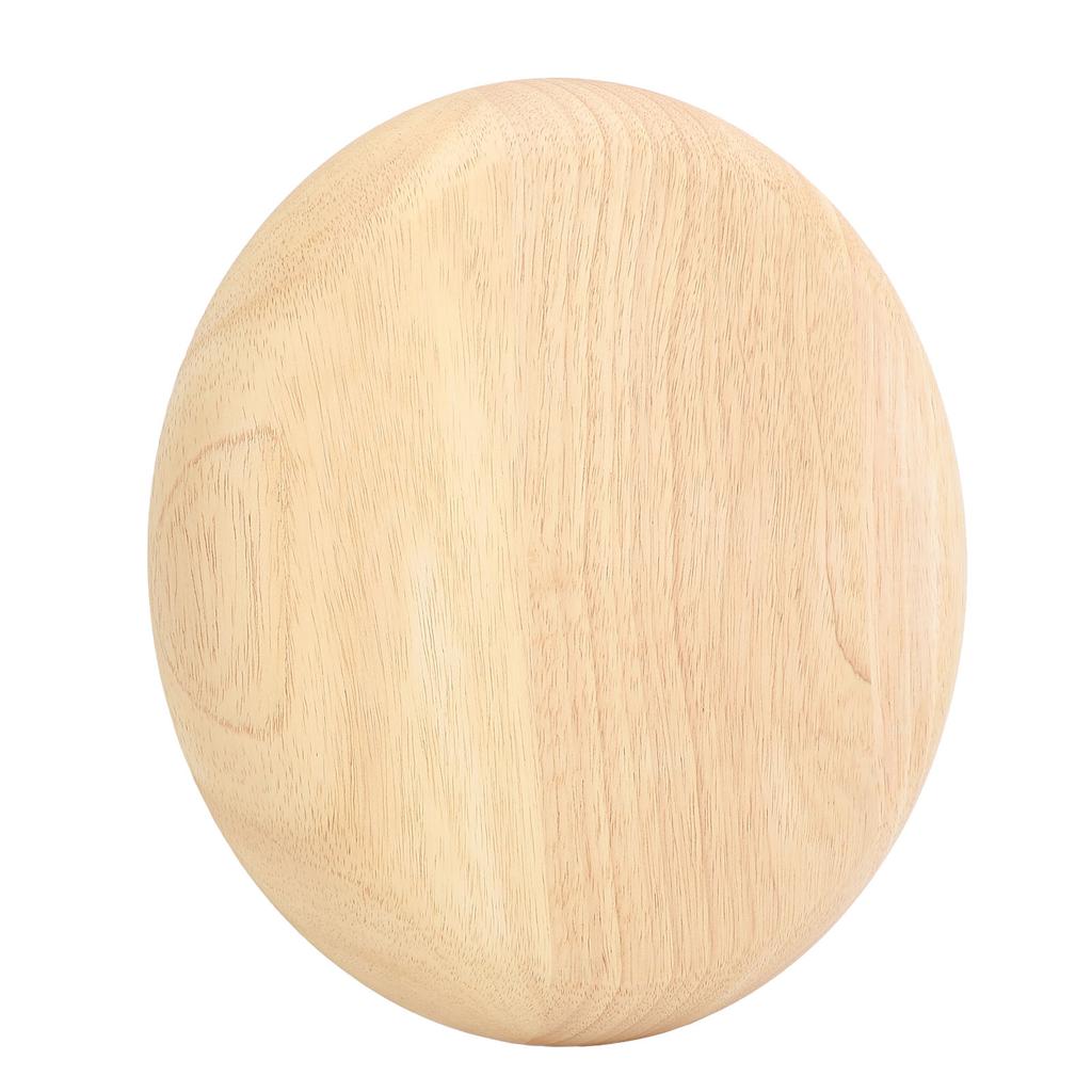 Round Wood Dish Multifunctional Fruit Serving Plate Handmade Decorative Tray for Dessert Coffee