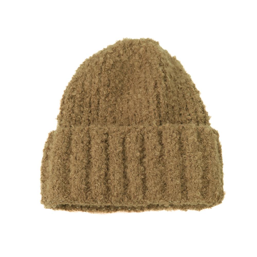 Korean Version of Women's Wool Hat Fashionable and Versatile  Big Head  Ear Protection  Cold Cold Hat  Solid Color Simple Hat