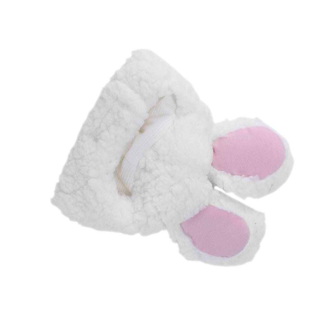 Rabbit Hat with Ears for Cat Plush Cute Costume Bunny Headwear for Small Animals Halloween