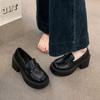 Chinese and Korean version of one-pedal non-slip comfortable summer heel thick heel single shoes women's college style high heels fashion