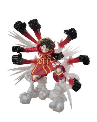 TAMASHII NATIONS Figuarts ZERO ONE PIECE Fierce Monkey Luffy Gomu No Hawk Gun 185mm PVC ABS Painted Complete Figure [Super Battle] D. -Gomu Ranbu-