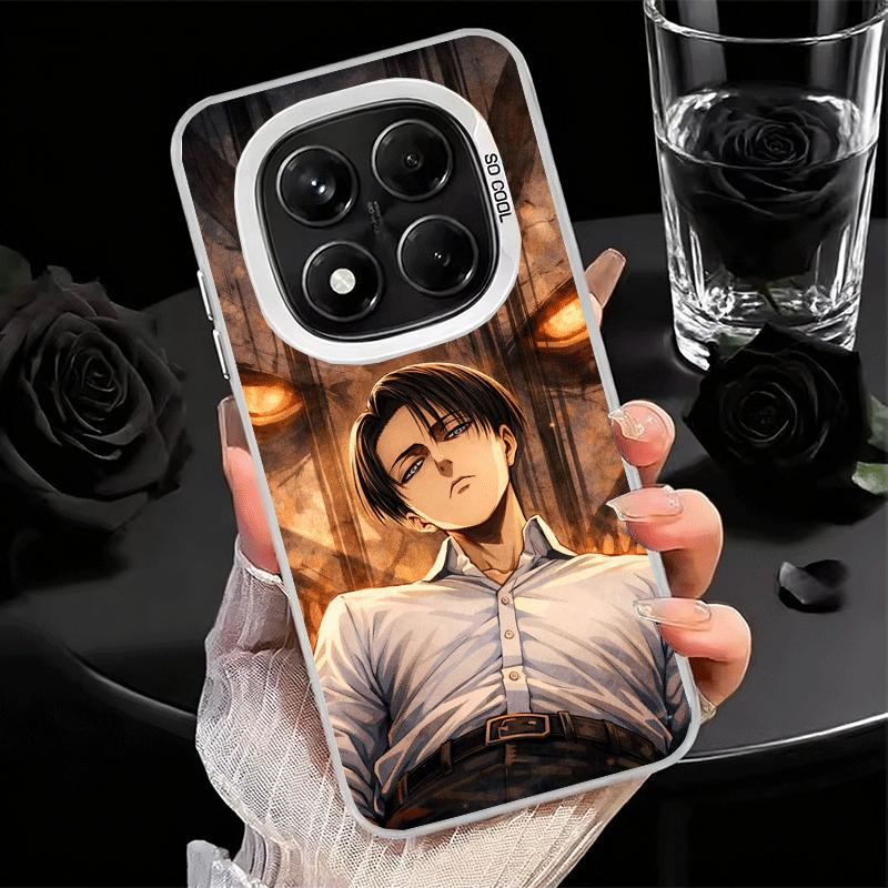 A-Attack On T-Titan Levi Mjukt Telefonfodral för Samsung Galaxy S24 S25 FE S26 Edge S23 Ultra S22 Plus S21 + Stötsäkert Fodral Baksida S