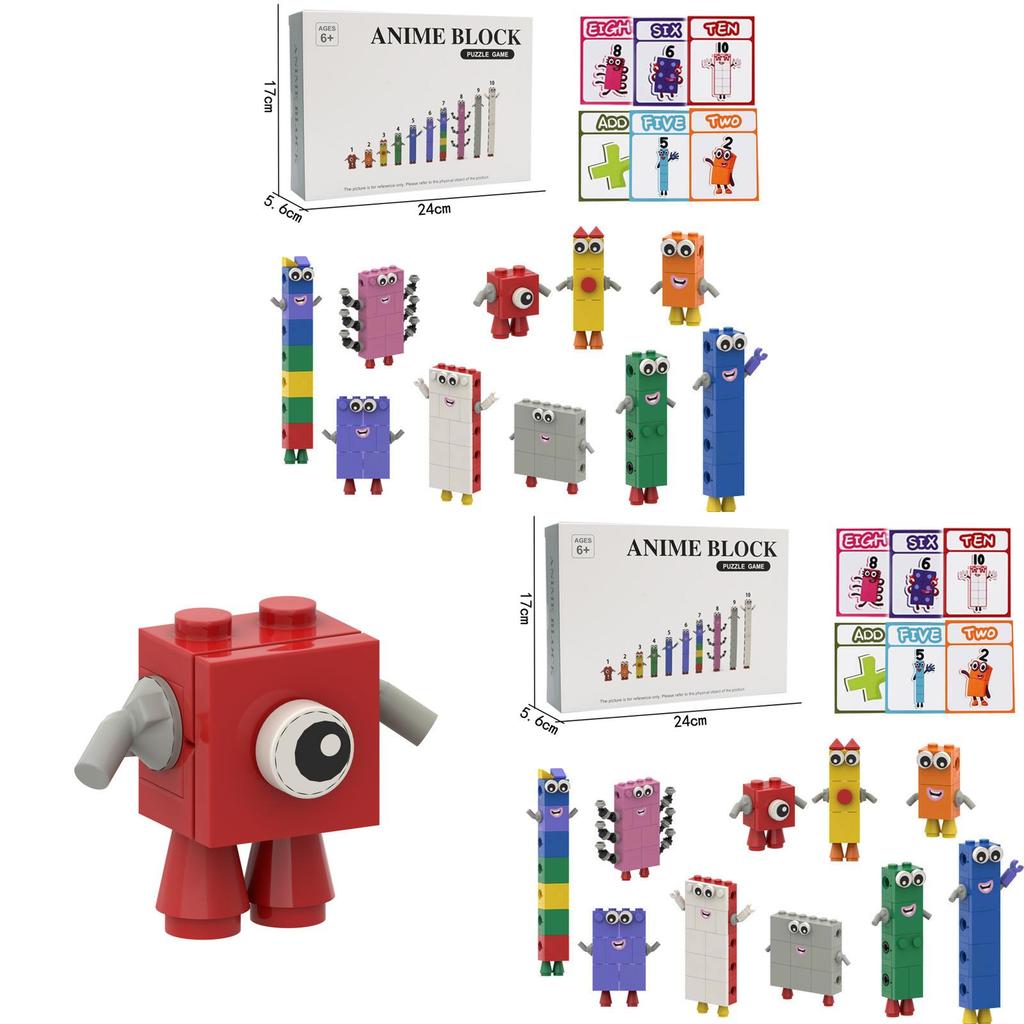 Numberblocks Blocks With Plastic Pieces For Diy Party Games And Kids Play