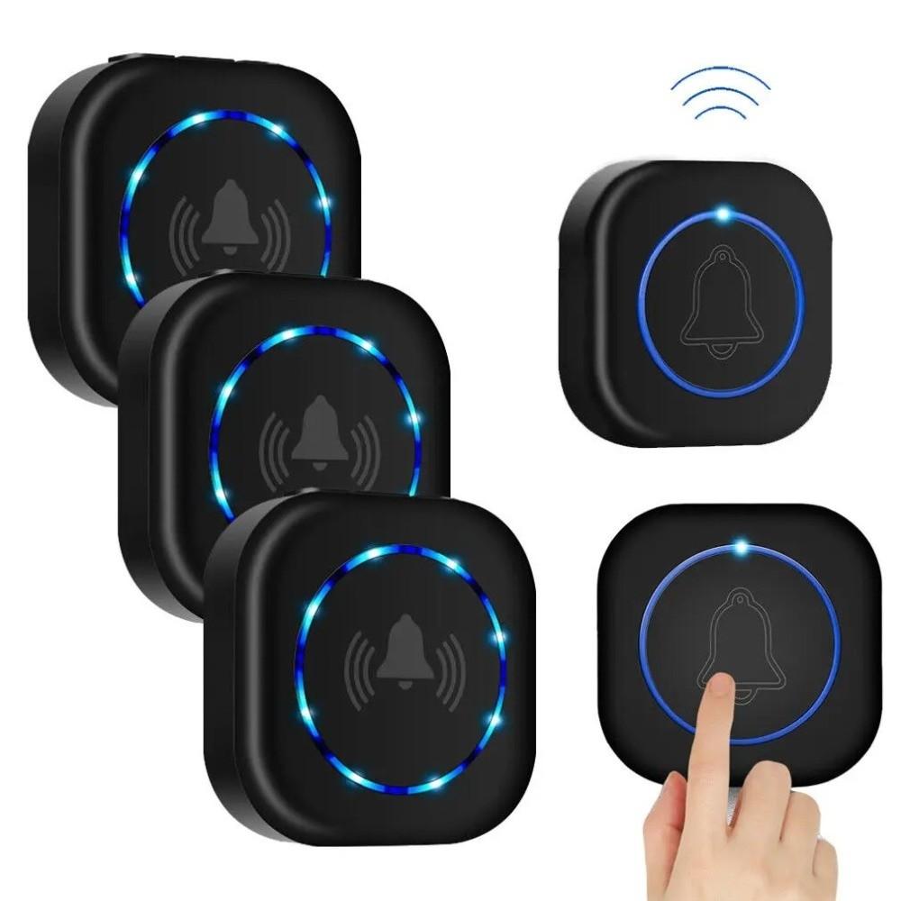 4 Volume Levels Wireless Doorbell Intelligent Electronic Doorbell Door Bell Chime  Elderly Pager