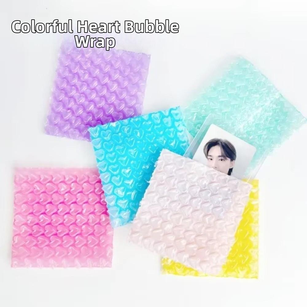 New Pink Heart Bubble Bag Shockproof PE Bubble Film Small Card Sleeve Foldable Padded Envelopes Shipping Protection