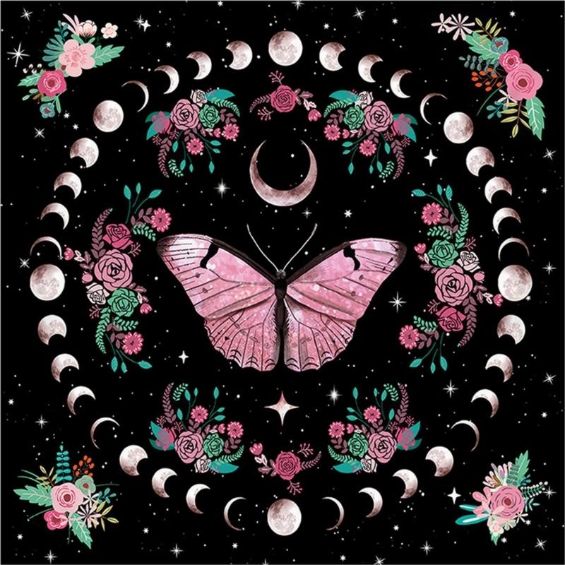 

Скатерть для Таро Гадания Покрытие для стола Астрология Оракулы Коврик для настольной игры Квадратная форма Скатерть для алтарного стола A 60x60cm