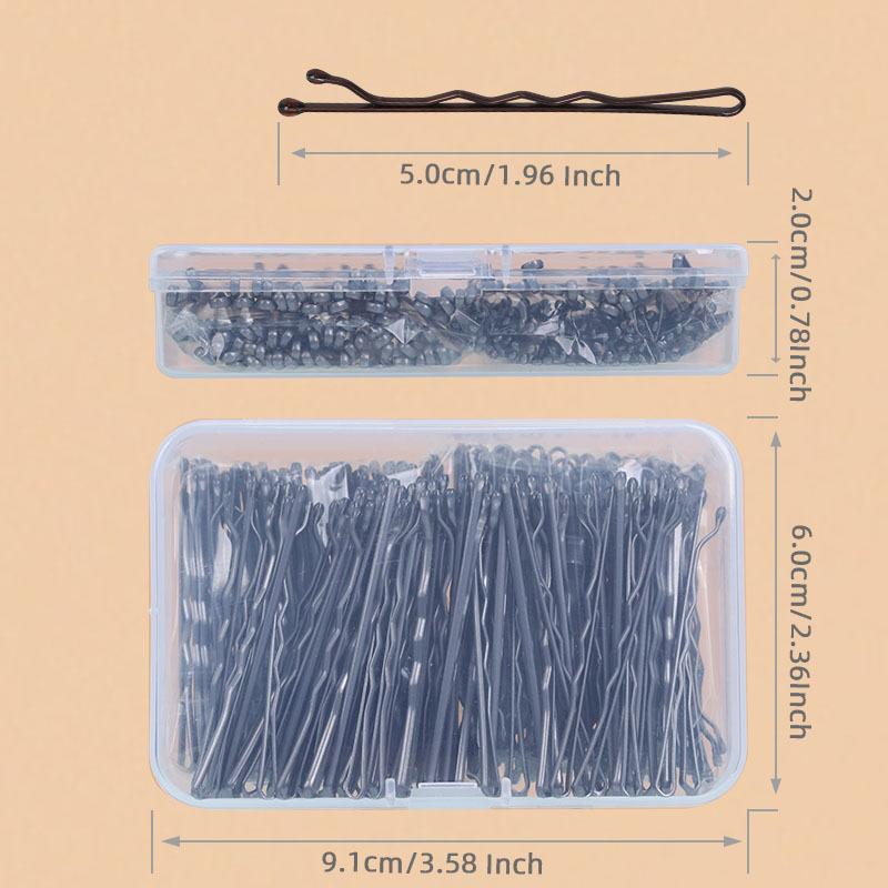 Black Steel Clip Box Contains A Straight Clip for The Bride's Updo Hairstyle Bangs Clip Wavy Hair Clip and Hair Accessory