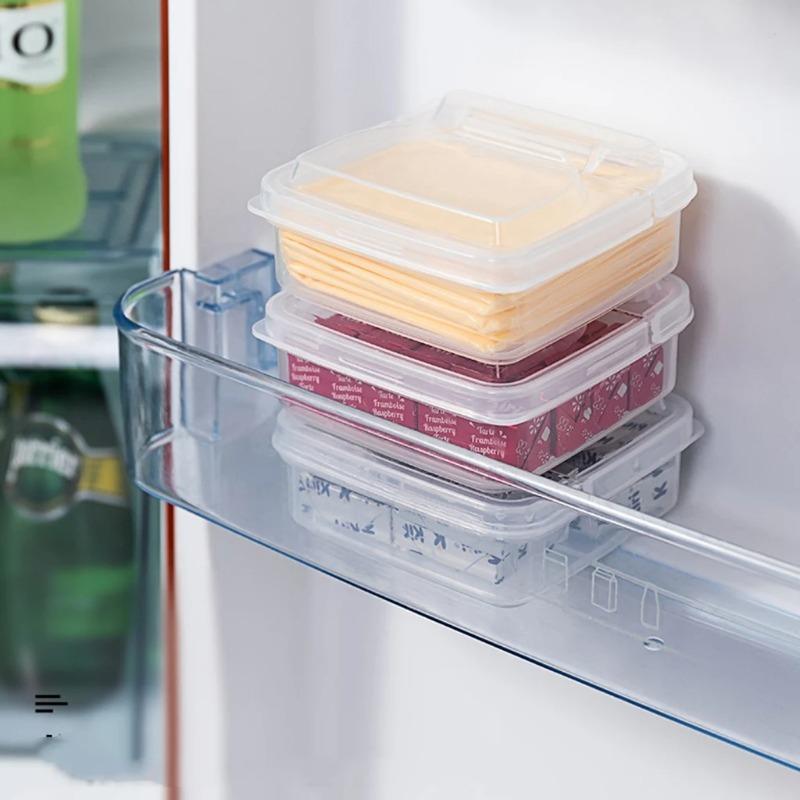 Fridge Butter Cheese Fresh-Keeping Box - Transparent Storage Container, Kitchen Fruit & Vegetable Organiser