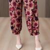 Summer Women's Two Pieces Set Plus Size Elegant Cotton Linen Pant Sets Casual Ladies Clothes