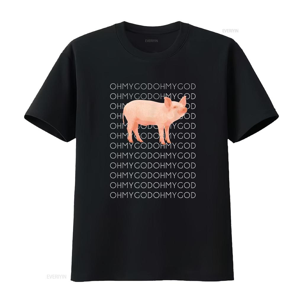 Shane Dawson Oh My God Tričko s prasátkem vintage Vyprané módní Unisex grafický Top Pro Každodenní Nošení Mírně Měkké designové oblečení