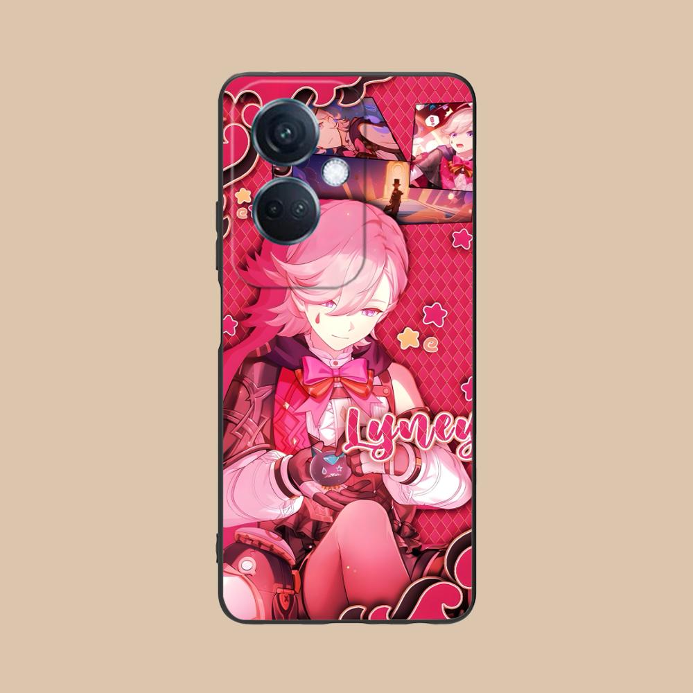 Game GI Lyney Matte TPU Mobile Phone Case for OPPO Reno 14 13 12 11 10 9 8 7 6 5 F T Pro 5G Colorful Printing Cover