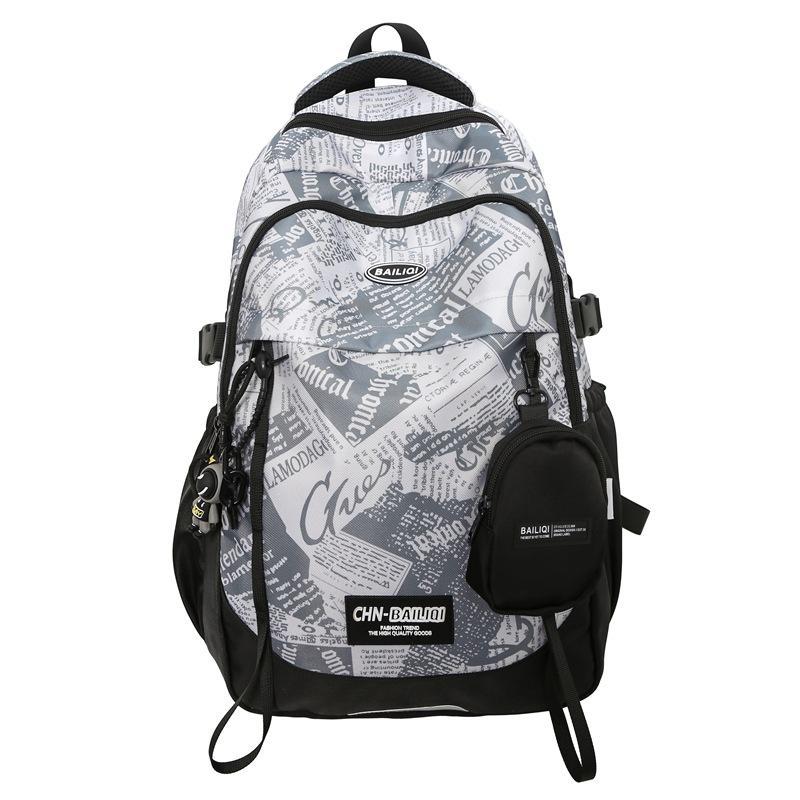Japanese Large-Capacity Schoolbag Male College Student Leisure Sports Computer Travel Bag Lightweight Backpack Junior High School Backpack