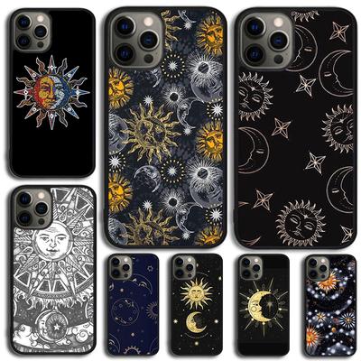 Funda de Teléfono Mosaico Celestial Sol Luna Para iPhone 17 Air 15 16e 14 13 Pro Max Coque 12 11 Pro Max PLUS funda