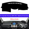 Car Dashboard Cover DashMat Carpet Cape For Hyundai Veracruz 2007 2008 2009 2010 2011 2012 Without Audio Protector Cushion