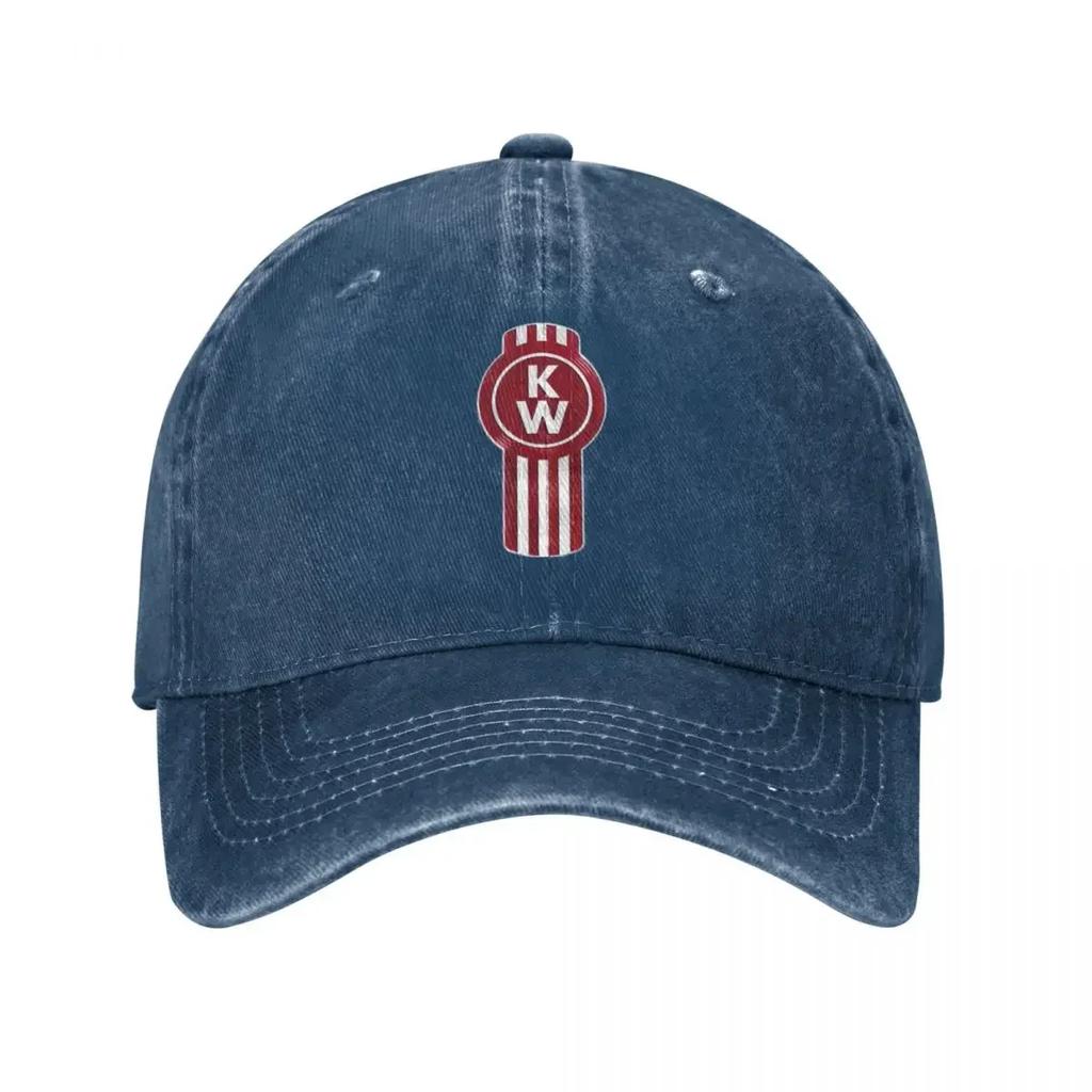 aAmerican Kenworth Red Logo Washed Baseball Cap USA Trendy Trucker Hat Summer Female Male Outdoor Sun Sunshade Snapback Cap