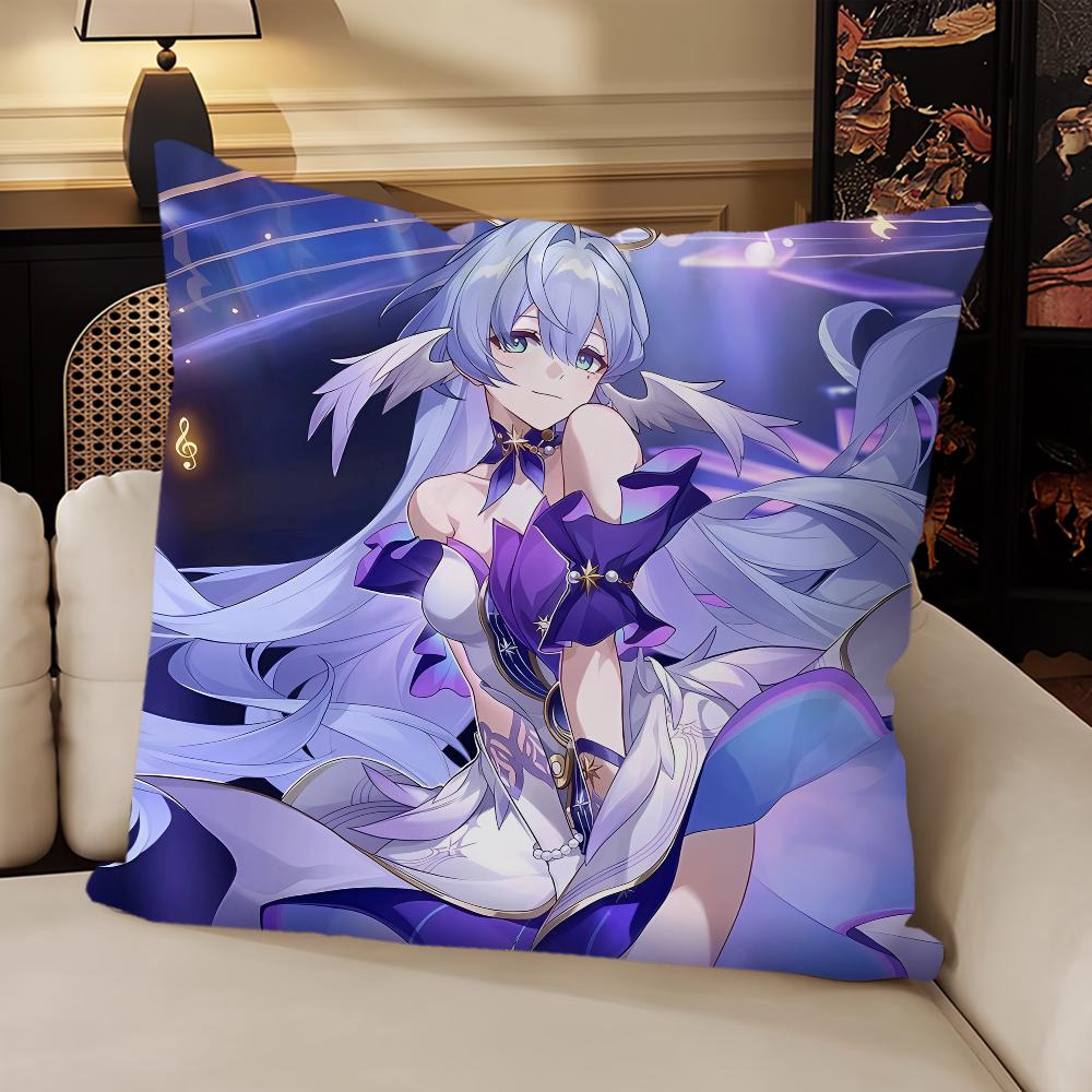 Game Honkai Star Rail Robin Pillow Case Sofa Living Room Bedroom Headboard Backrest Cushion Square Cushion Nap Time