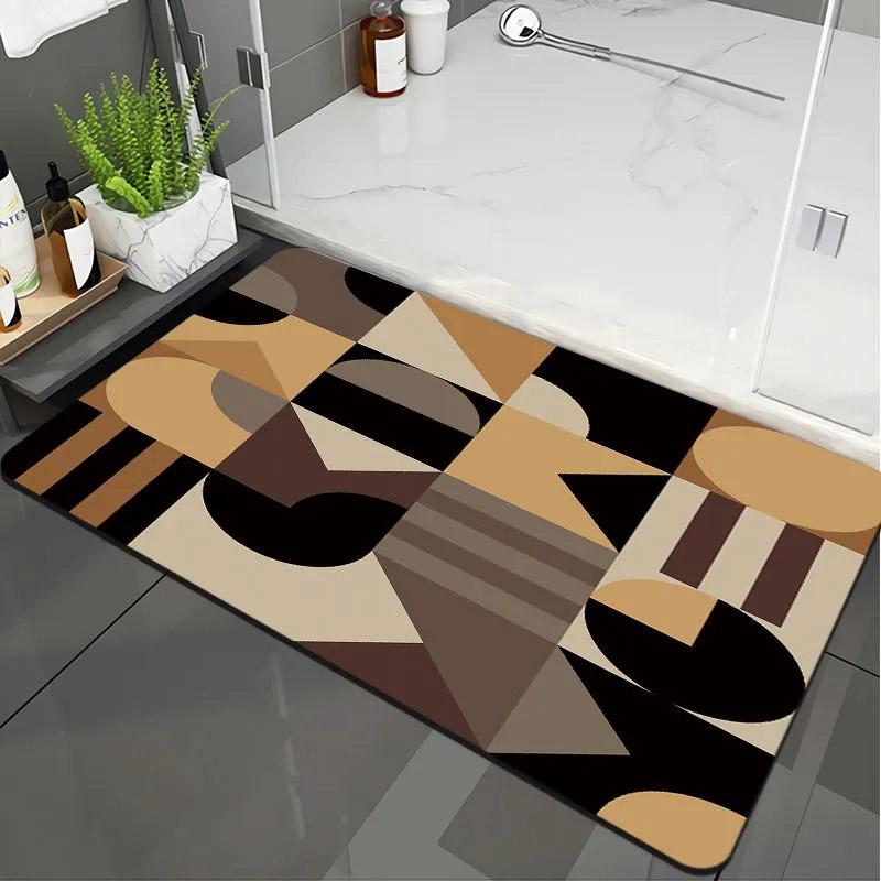 Diatom Mud Bathroom Door Mat Door Welcome Mat Kitchen Mat Anti-slip Floor Mat Absorbent Quick-drying Soft Pad Wear-resistant Dust-proof Pad Area Rug