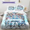 The Blues Team  Bedding Quilt Set Quilt Cover Pillowcase Home Decoration Birthday Gift (1 * Duvet Cover + 2 * Pillowcase, Without Core)