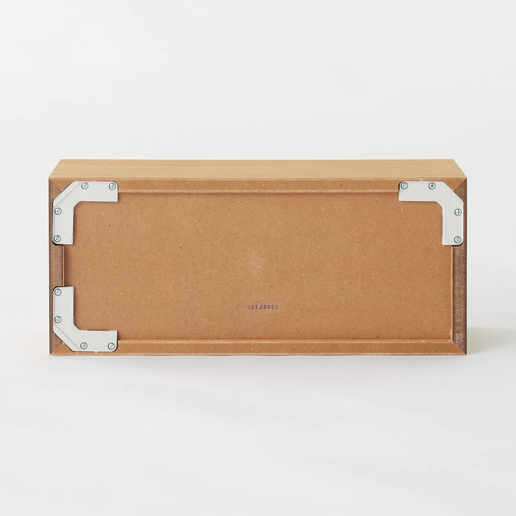 MUJI Furniture 44cm W x D x 19cm Product Suitable for Clothing Storage Wall-Mounted Box, Oak, 15.5cm H, Number 44505038,
