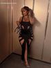 European Style 2026 Summer Women's Hollow Low Neck High Waist Slim Fit Slit Long Dress