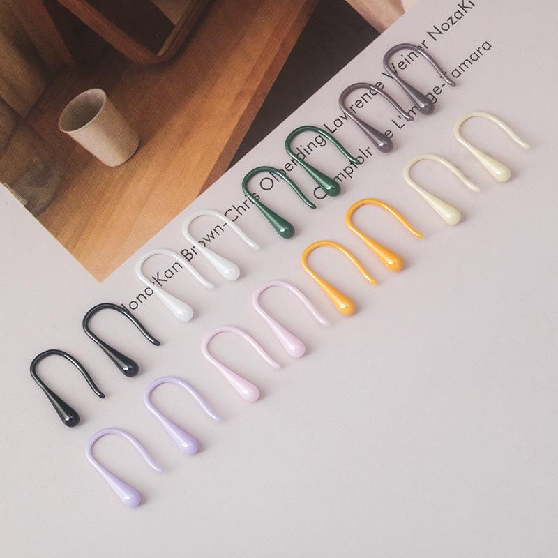 

Simple Bioceramic Zirconia U-Shaped Geometric Ear Hooks фіолетовий