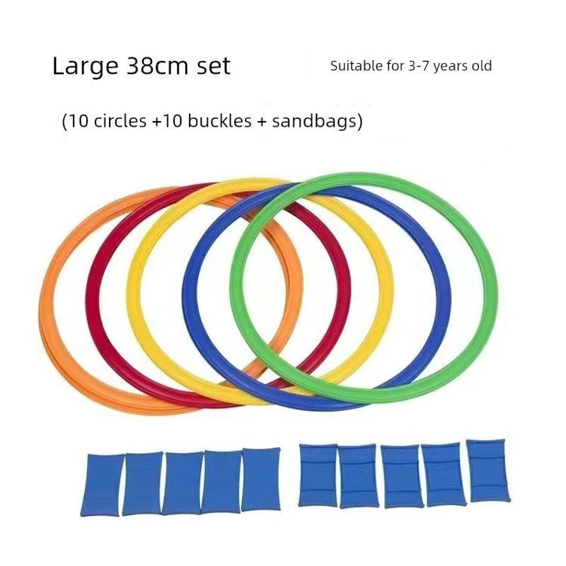 Kindergarten Kids Hopscotch Jumping Plaid Jumping Circle Ring Physical Fitness Agility Training Ring Sensory Training Sports Equipment Toys