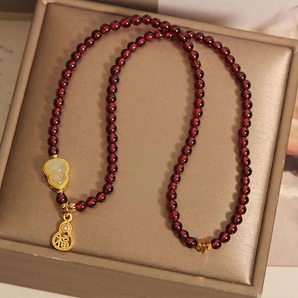 Fish Lucky Pendant Bracelet Calabash Beads Bangles Temperament Red Beaded Bracelet Lady