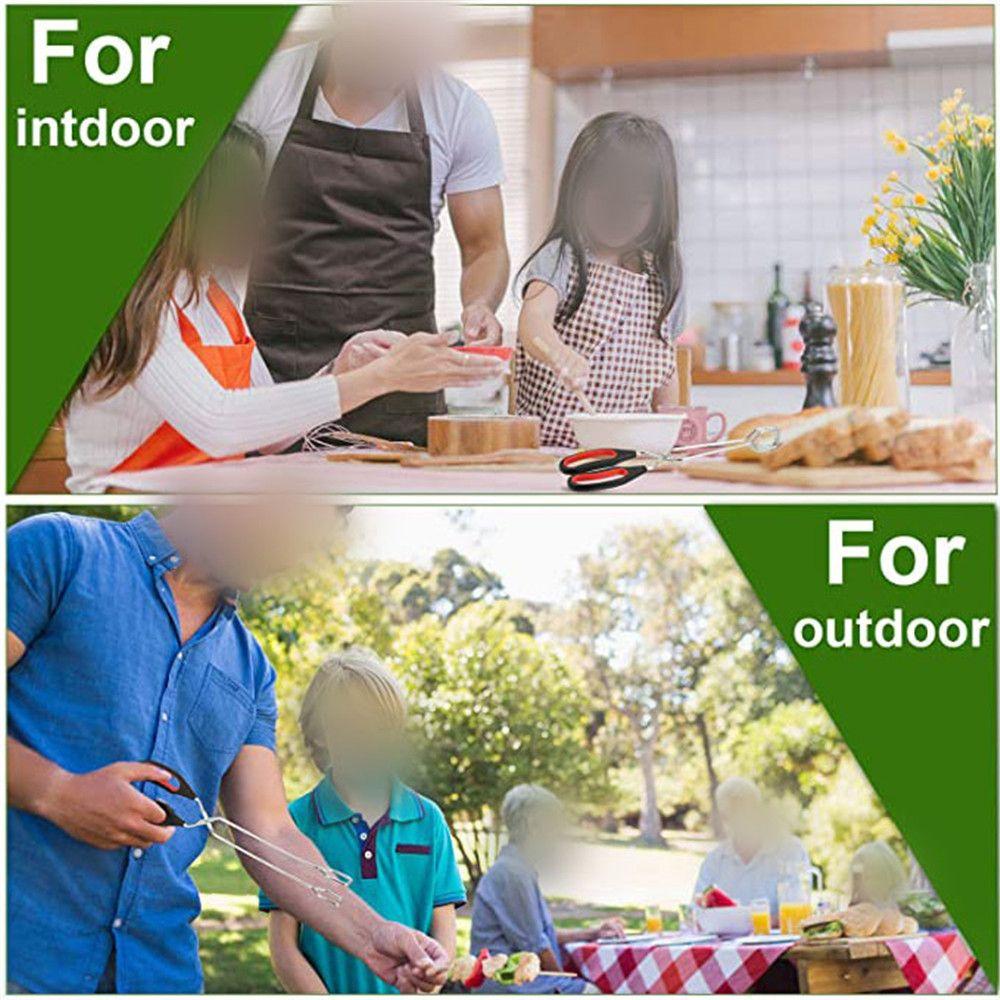 Material Exquisite Appearance Multifunctional Sturdy BBQ Tongs Clamp Kitchen Tool Charcoal Clip