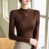 Mädchen 3XL Bottoming Shirt Neues kleines Stehkragen Langarm-T-Shirt Frühlings- und Herbststil Inneres elastisches Oberteil
