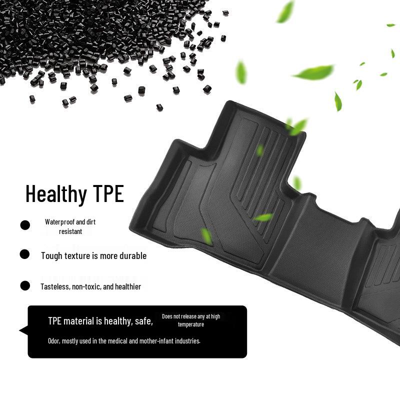 Toyota Harrier RHD TPE Floor & Trunk Mats (2020-2024) - Waterproof, Wear-Resistant Backrest Pad