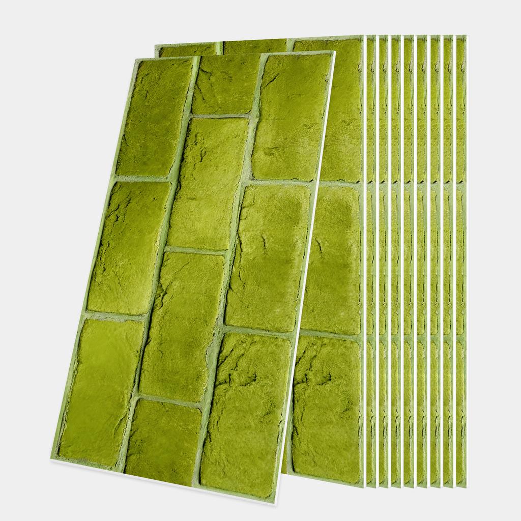 10/20/30Pcs 3D Mosaic Tile Stickers - Waterproof PVC Wall Decals - Thickened Self-Adhesive Brick Wallpaper for Kitchen & Bathroom - Multiple Designs