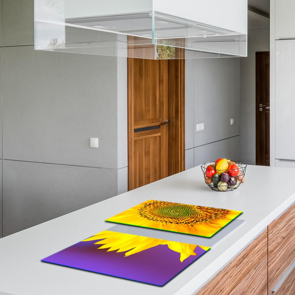 2x GLASS PROTECTIVE PLATE FOR STOVE 40x52 FLOWER