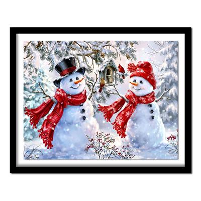 Diamond Painting Cross Stitch Snowman Full Diamond Embroidery Pictures Rhinestone Needlework