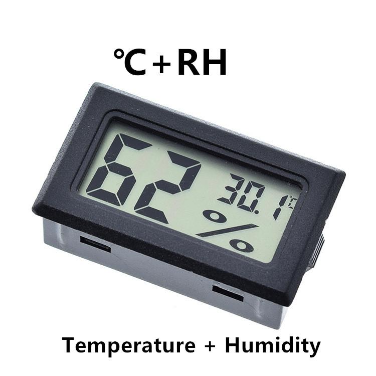 Mini Digital Humidity Meter Thermometer Hygrometer Sensor Gauge LCD Temperature Refrigerator Aquarium Monitoring Display Indoor