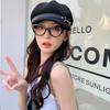 Casual Hollow Octagonal Beret Hat Breathable Spring Summer Beach Straw Hat Leather Buckle Painter Hat Sunshade Cap