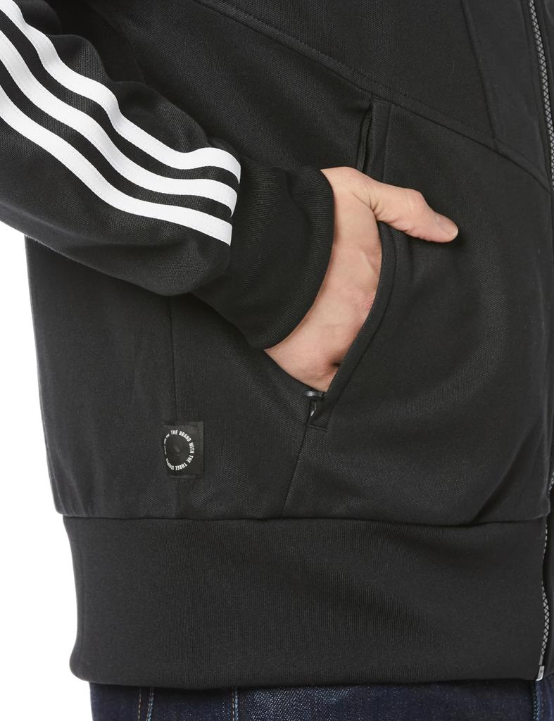 Adidas Pack Track Black Size 3-Stripes Loose-Fit Jacket, Men's JUH41, (IX2722), J/L