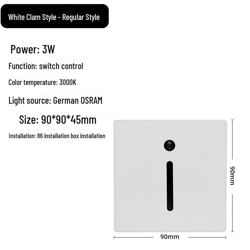 Type 86 Motion Sensor Stair Light for Home & Hotel Corridors