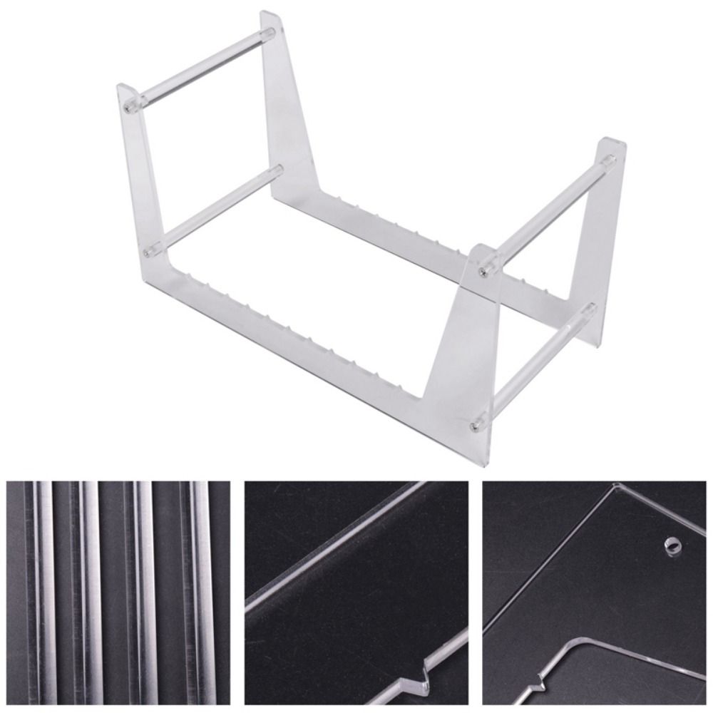 Clear Vinyl Record Stand Easy Assembly Acrylic CD Album Display Rack  Office