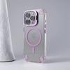 Alloy Camera Stand Holder for Magsafe Phone Case For iPhone 16 Pro Max 15 Pro 14 13 12 11 Airbag Anti-fall Clear Acrylic Cover