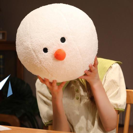 Christmas Plush Plushie Christmas Cute Cartoon Snowball Doll Doll Plush Pillow Ornament Soft Stuffed Doll Toy Pillow