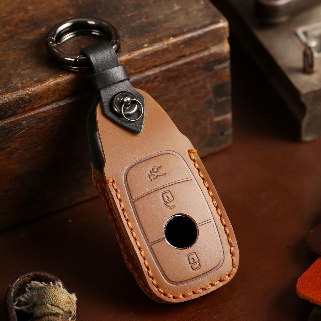 Key Case For Mercedes-Benz E-Class S-Class Glc All-Inclusive C260L Genuine Leather