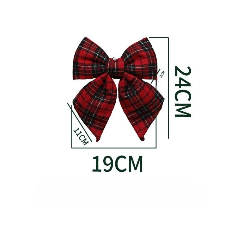 

Christmas bow decoration, red and black checkered, red and green checkered, bow, Christmas tree decoration pendant, shopping mall window display
