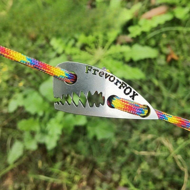 

Пряжка из нержавеющей стали для ветровой веревки для кемпинговой палатки, регулируемая и противоскользящая, дизайн с 3 отверстиями 1pc серебряный