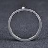Luxury CZ Crystal Rhinestone Finger Ring 316L Stainless Steel Wedding Rings For Women Female Engagement Jewelry R17153
