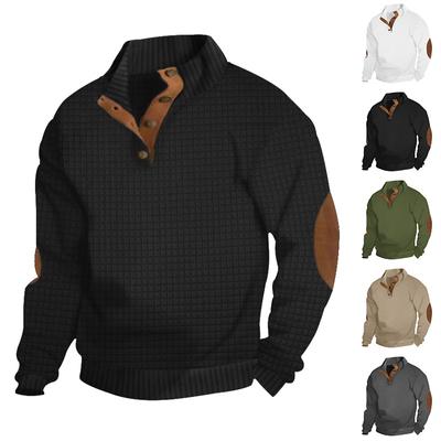 Europäischer und Amerikanischer Stil Herren All Match Frühling und Herbst Oberteil Mode Lässig Stehkragen Langarm Strickpullover