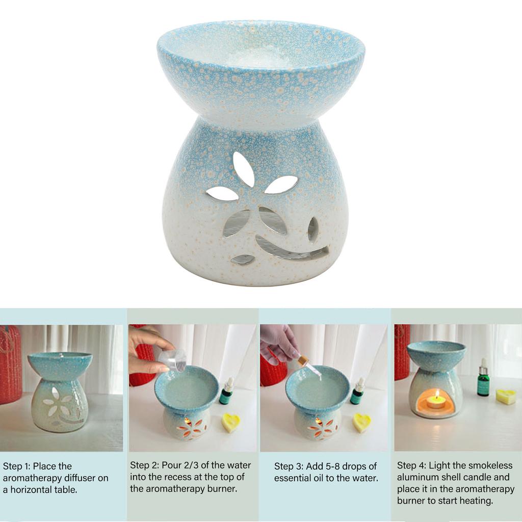 Essential Oil Burner Aromatherapy Aroma Diffuser Ceramic Tealight Candle Holder Oil Burner for Home Decoration