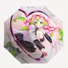 1pc Rainbow Hair Anime Girl Outdoor Umbrella - Automatic Opening/Closing, Portable 3-Fold Design, 8-Bone Iron Frame, Perfect Gift for Fans, Trave