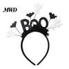 Photo Shoot Hairpiece Halloween Black Bat Headband for Women, Gothic Rose Boo Ghost Cosplay Hairband Adults Hair Accessories Festive, Party